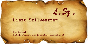 Liszt Szilveszter névjegykártya